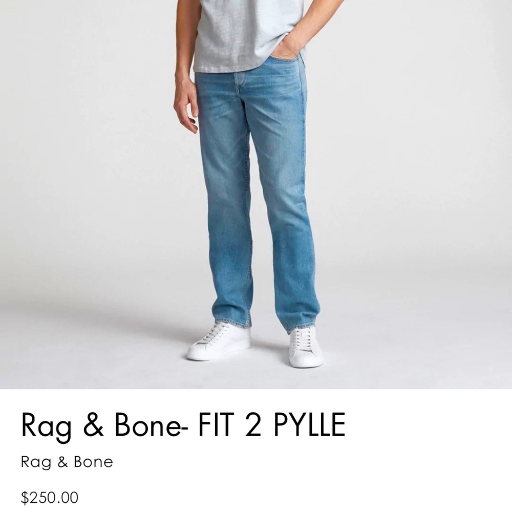 NWT 32x33 Rag & Bone Fit 2 Slim Jeans